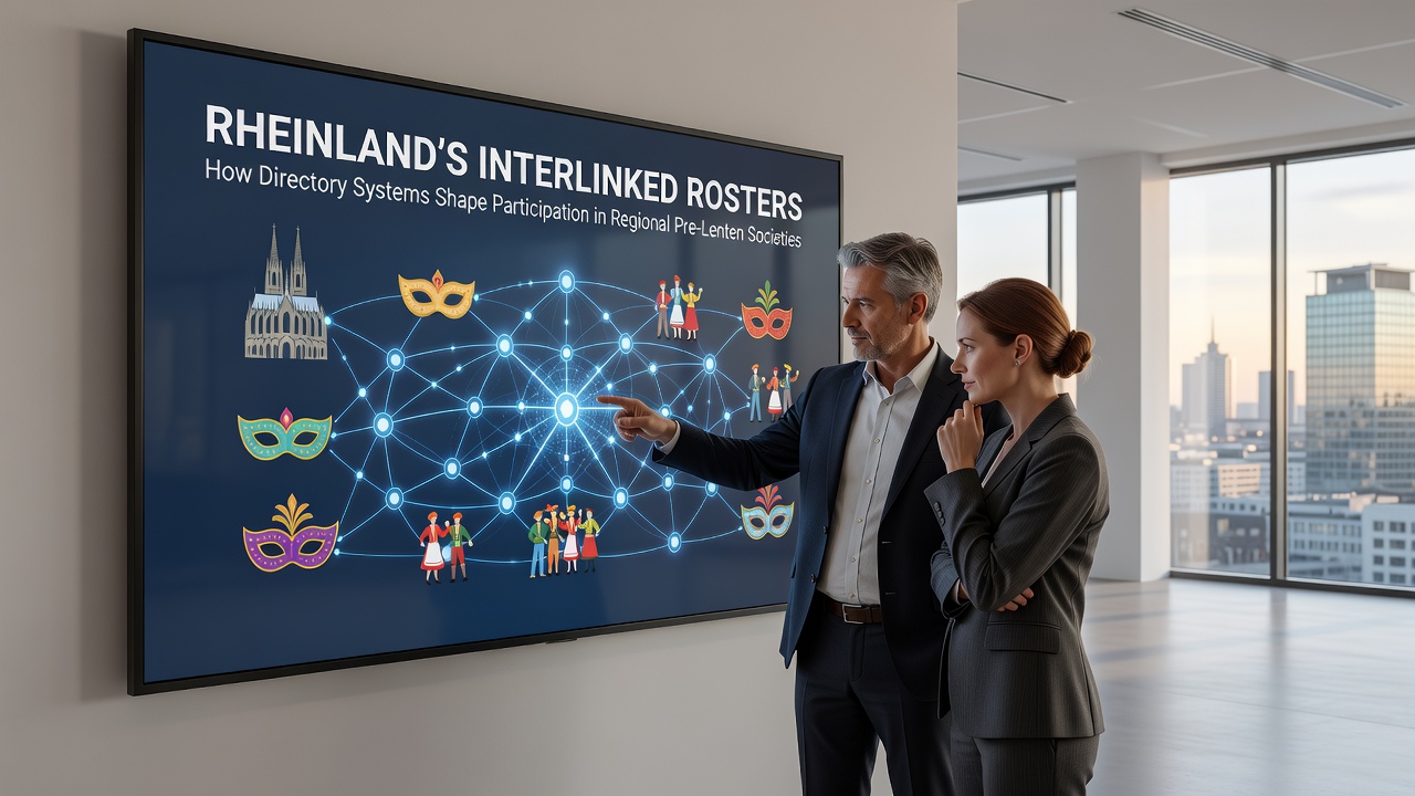 Vernetztes Mitgliederverzeichnis eines rheinischen Karnevalsvereins mit digitalen Einträgen und Koordinationsfunktionen
