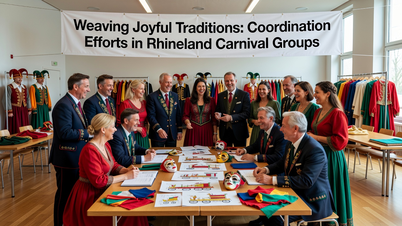 Rheinländische Karnevalsgruppen bei der Planung von Veranstaltungen und der Koordination von Mitgliederstrukturen in traditionellen Sitzungen